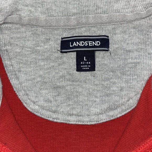 Lands End Men's Bedford Rib Quarter Zip Sweater - Picture 2 of 4